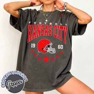 Kansas City Football Heritage Design Comfort Colors Tee 166